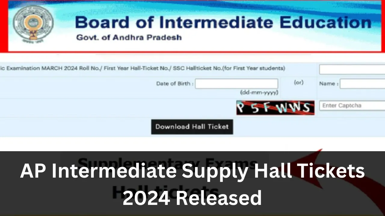 AP Intermediate Supply Hall Tickets 2024 Released